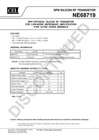 NE68719-T1 Datasheet Cover