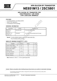 NE851M13-T3-A Datasheet Cover