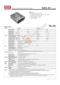 NED-50B Datasheet Cover