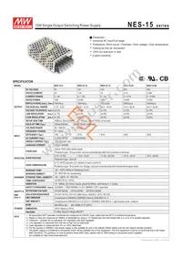 NES-15-5 Datasheet Cover