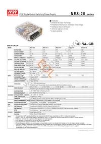 NES-25-5 Datasheet Cover