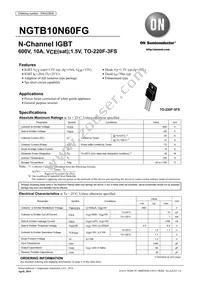 NGTB10N60FG Datasheet Cover