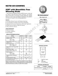 NGTB15N120IHRWG Datasheet Cover