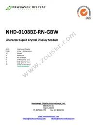NHD-0108BZ-RN-GBW Datasheet Cover