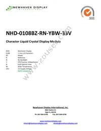 NHD-0108BZ-RN-YBW-33V Datasheet Cover
