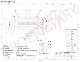 NHD-0108CZ-FSW-GBW-33V3 Datasheet Page 3