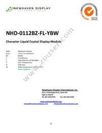 NHD-0112BZ-FL-YBW Datasheet Cover