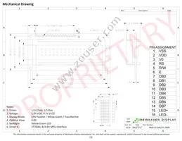 NHD-0116AZ-FL-YBW Datasheet Page 3