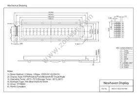 NHD-0116GZ-FSB-FBW Datasheet Page 3