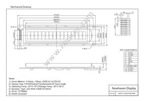 NHD-0116GZ-FSW-FBW Datasheet Page 3