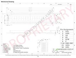 NHD-0116GZ-FSW-GBW Datasheet Page 3