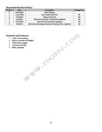 NHD-0116GZ-NSW-BBW Datasheet Page 2