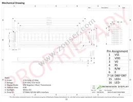 NHD-0116GZ-NSW-BBW Datasheet Page 3