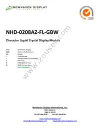 NHD-0208AZ-FL-GBW Datasheet Cover