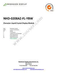 NHD-0208AZ-FL-YBW Datasheet Cover