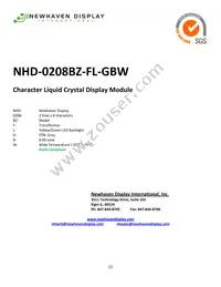 NHD-0208BZ-FL-GBW Datasheet Cover