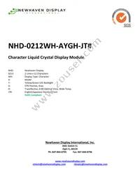NHD-0212WH-AYGH-JT# Datasheet Cover