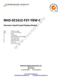 NHD-02161Z-FSY-YBW-C Datasheet Cover