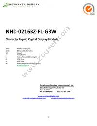 NHD-0216BZ-FL-GBW Datasheet Cover