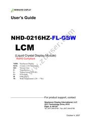 NHD-0216HZ-FL-GBW Datasheet Cover