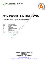 NHD-0216HZ-FSW-FBW-33V3C Cover