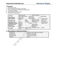 NHD-0216HZ-FSW-FBW-3V3C Datasheet Page 3