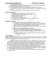 NHD-0216HZ-FSW-FBW-3V3C Datasheet Page 21