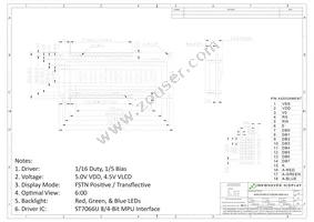 NHD-0216K1Z-FS(RGB)-FBW-REV1 Datasheet Page 3