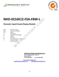 NHD-0216K1Z-FSA-FBW-L Datasheet Cover