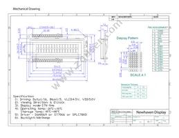 NHD-0216K1Z-FSO-GBW-L Datasheet Page 3