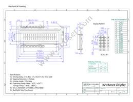 NHD-0216K1Z-FSPG-GBW-L Datasheet Page 3