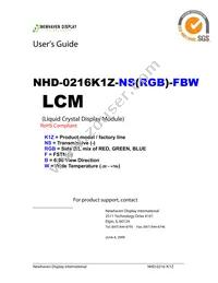 NHD-0216K1Z-NS(RGB)-FBW Datasheet Cover