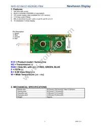 NHD-0216K1Z-NS(RGB)-FBW Datasheet Page 3