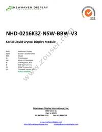 NHD-0216K3Z-NSW-BBW-V3 Datasheet Cover