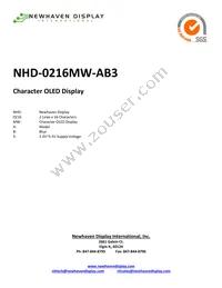 NHD-0216MW-AB3 Cover