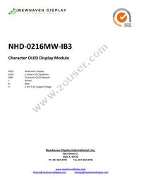 NHD-0216MW-IB3 Cover