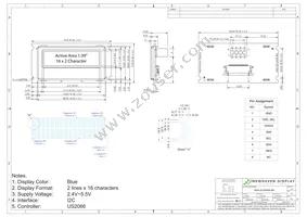 NHD-0216MW-IB3 Datasheet Page 3