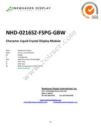 NHD-0216SZ-FSPG-GBW Datasheet Cover