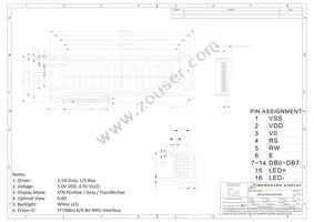 NHD-0216SZ-FSW-GBW Datasheet Page 3