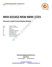 NHD-0216SZ-NSW-BBW-33V3 Datasheet Cover