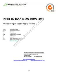 NHD-0216SZ-NSW-BBW-3V3 Cover