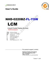 NHD-0220BZ-FL-YBW Datasheet Cover