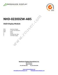 NHD-0220DZW-AB5 Cover