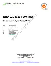 NHD-0224BZ1-FSW-FBW Datasheet Cover