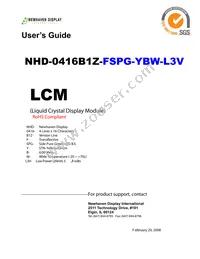 NHD-0416B1Z-FSPG-YBW-L-3V Datasheet Cover