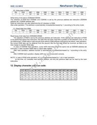 NHD-0416B1Z-FSPG-YBW-L-3V Datasheet Page 12