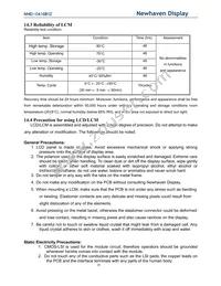 NHD-0416B1Z-FSPG-YBW-L-3V Datasheet Page 20