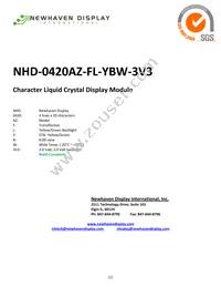 NHD-0420AZ-FL-YBW-3V Datasheet Cover