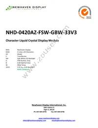 NHD-0420AZ-FSW-GBW-33V3 Datasheet Cover