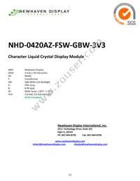 NHD-0420AZ-FSW-GBW-3V3 Datasheet Cover